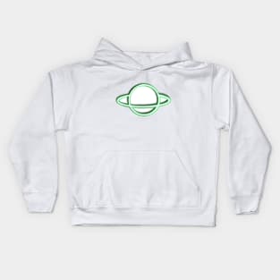 Neon green planet Kids Hoodie